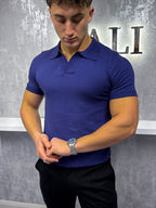 Cuban Collar Polo Shirt - Navy