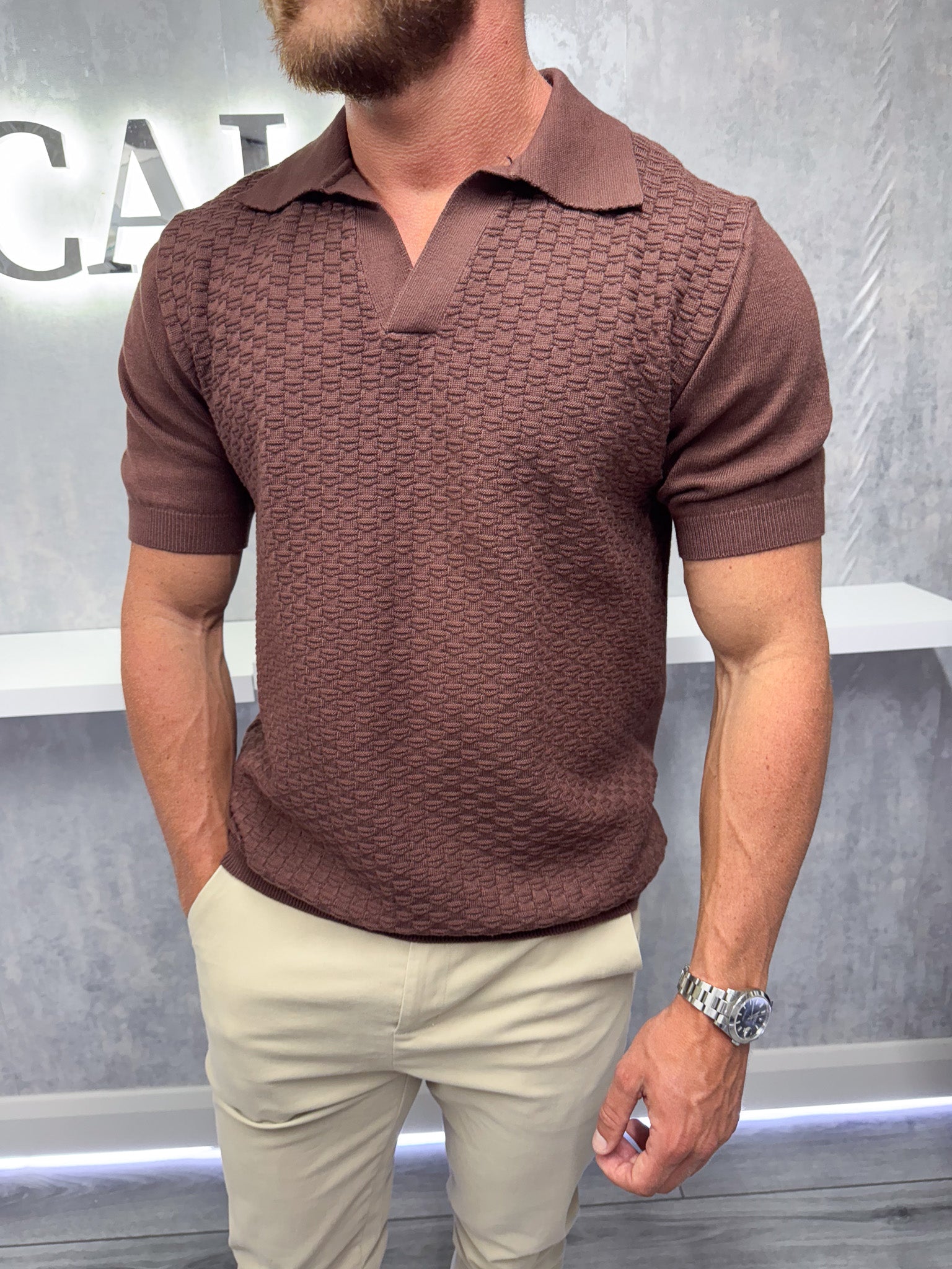 Monaco poloshirt - Bruin