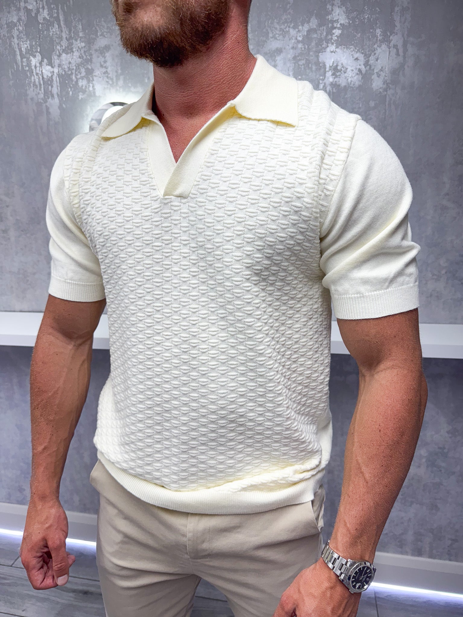 Monaco poloshirt - Crème