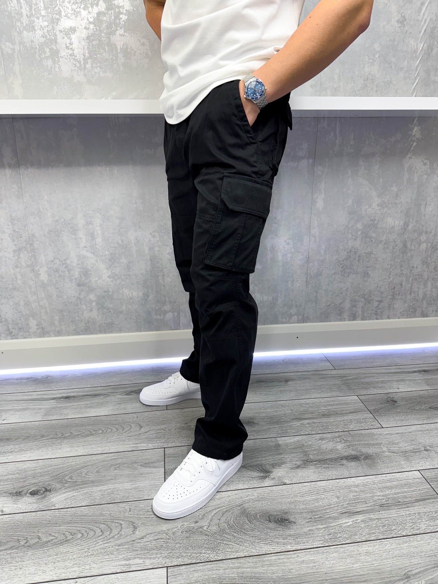 Pantaloni cargo quotidiani - nero