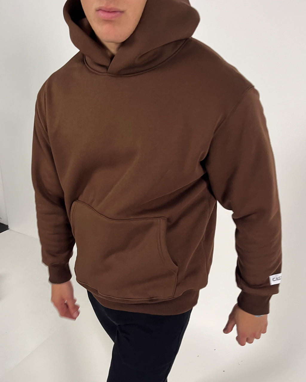 Sudadera esencial de Cali de gran tamaño - Brown