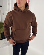 Sudadera esencial de Cali de gran tamaño - Brown