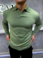 Polo a manica lunga Rockefeller - Khaki