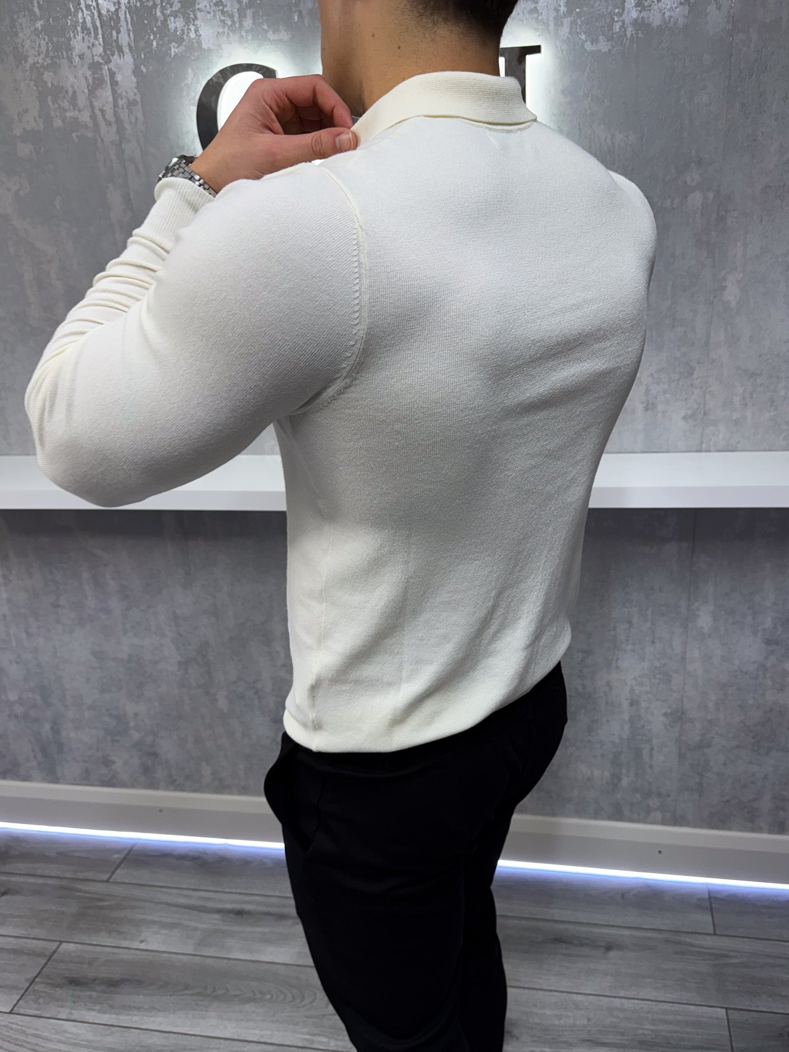 Rockefeller poloshirt met lange mouwen - Beige