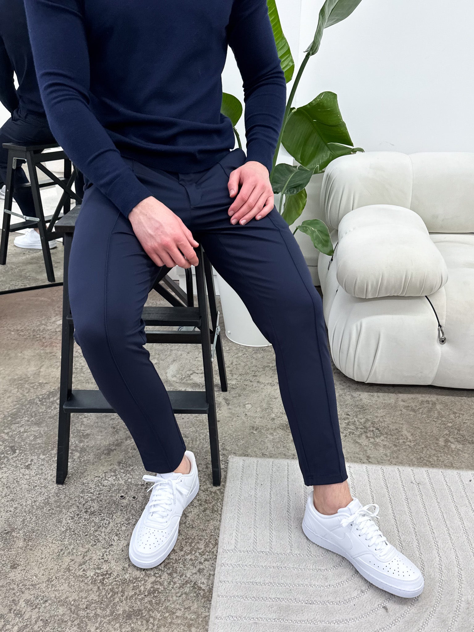 Pantalones de lujo Capone - azul marino