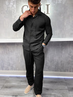 The linen trousers - Black