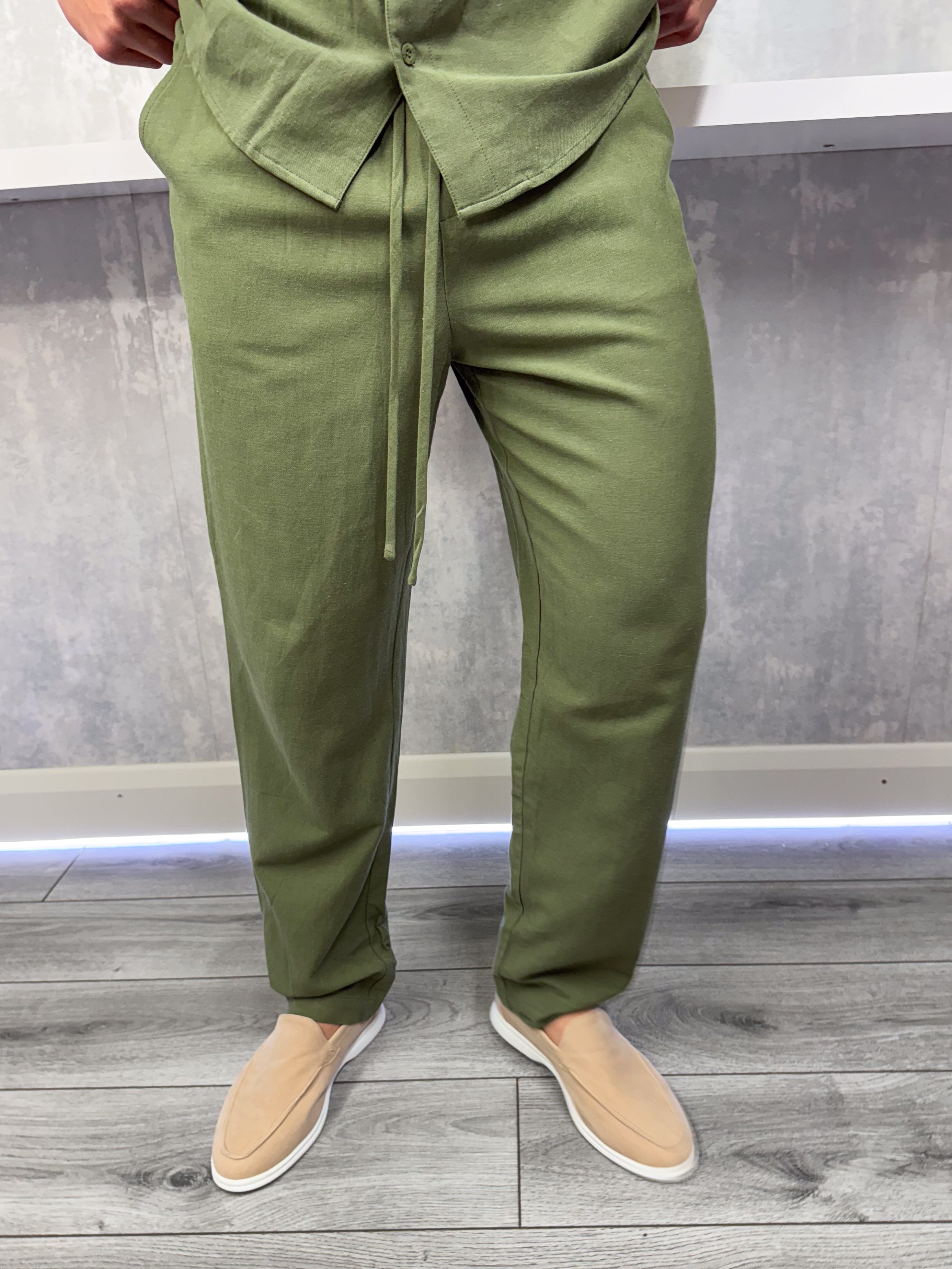 De linnen broek - Khaki