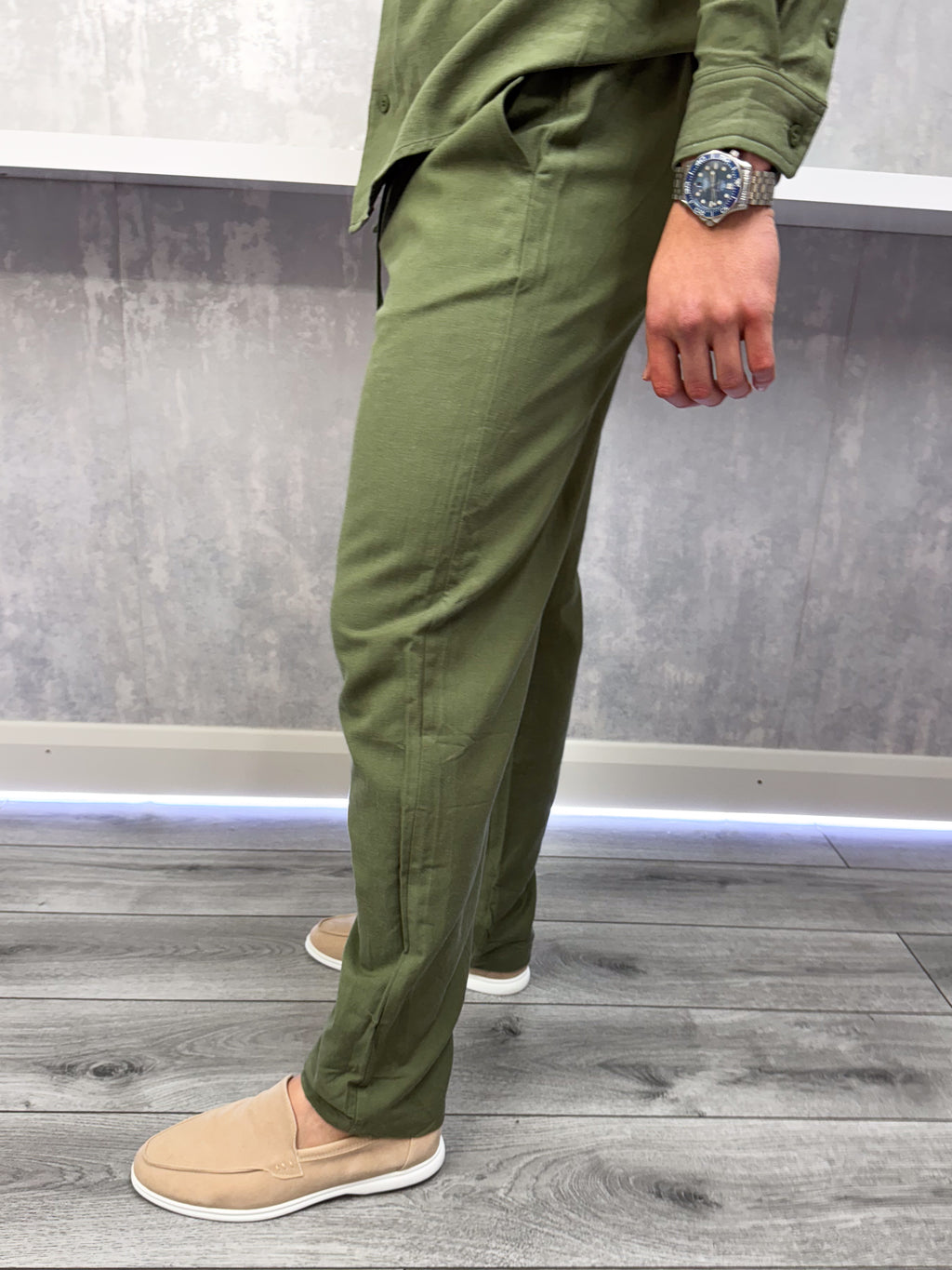 Le pantalon en lin - Khaki