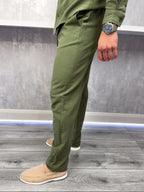 Le pantalon en lin - Khaki