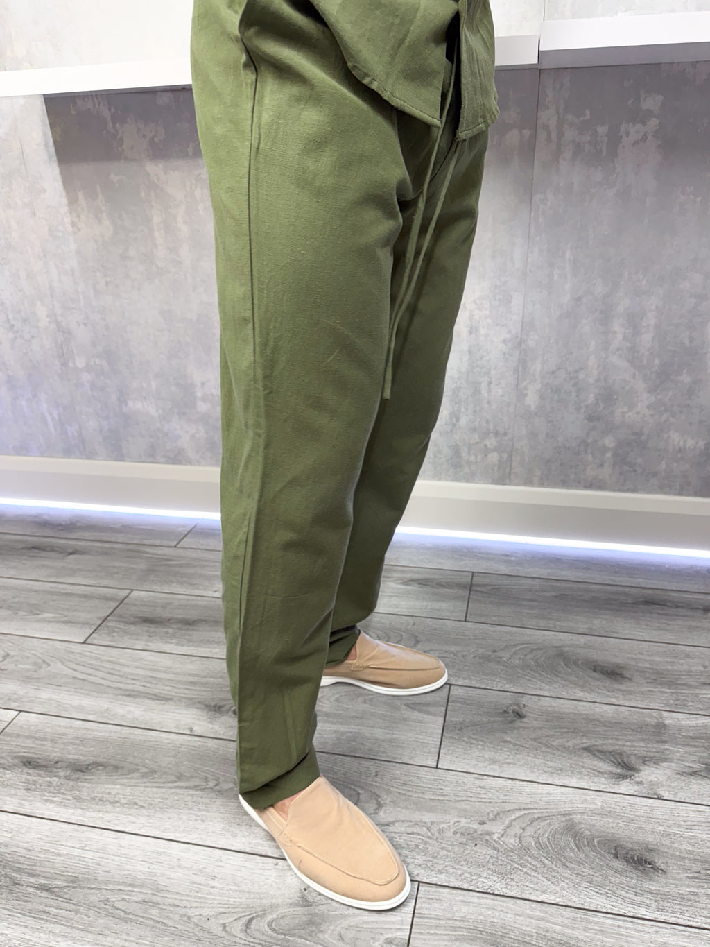 Le pantalon en lin - Khaki