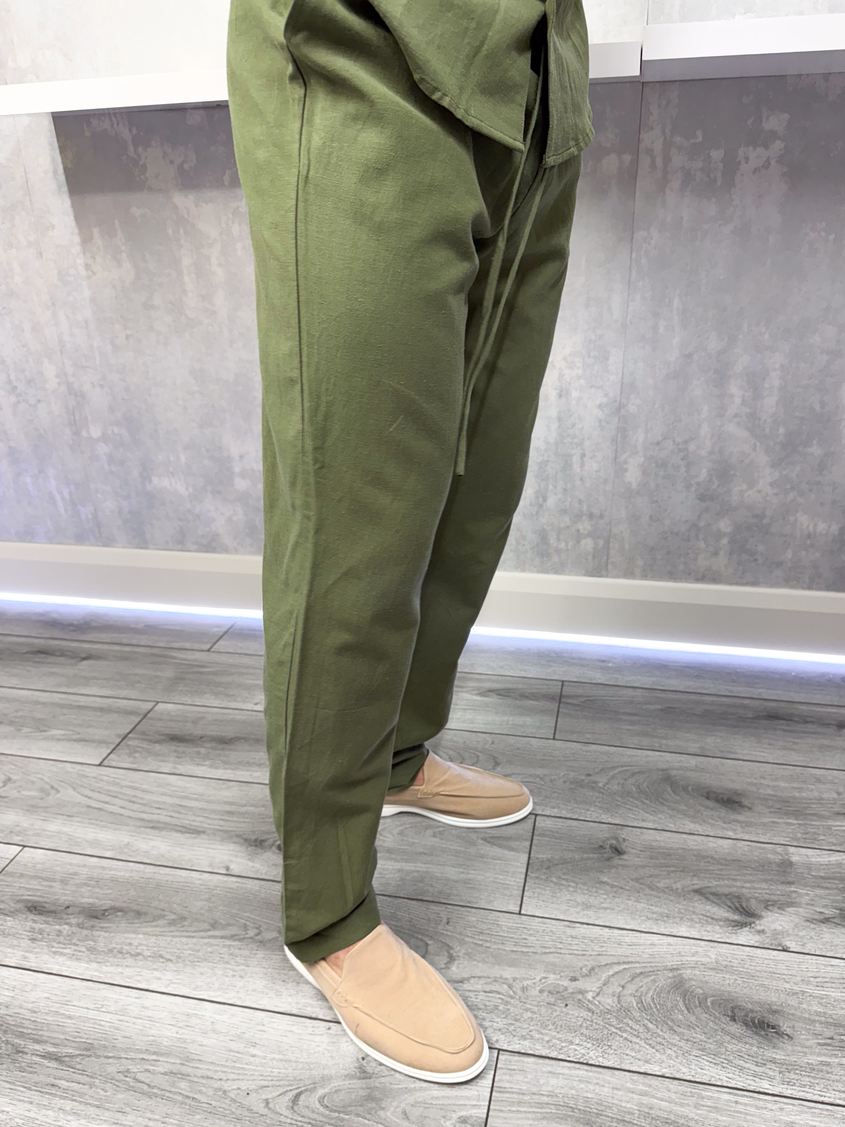 De linnen broek - Khaki