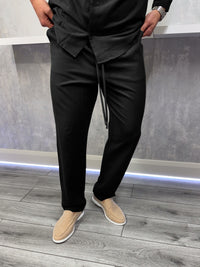 De linnen broek - Zwart