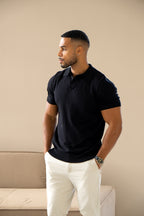 Polo de cuello cubano - negro