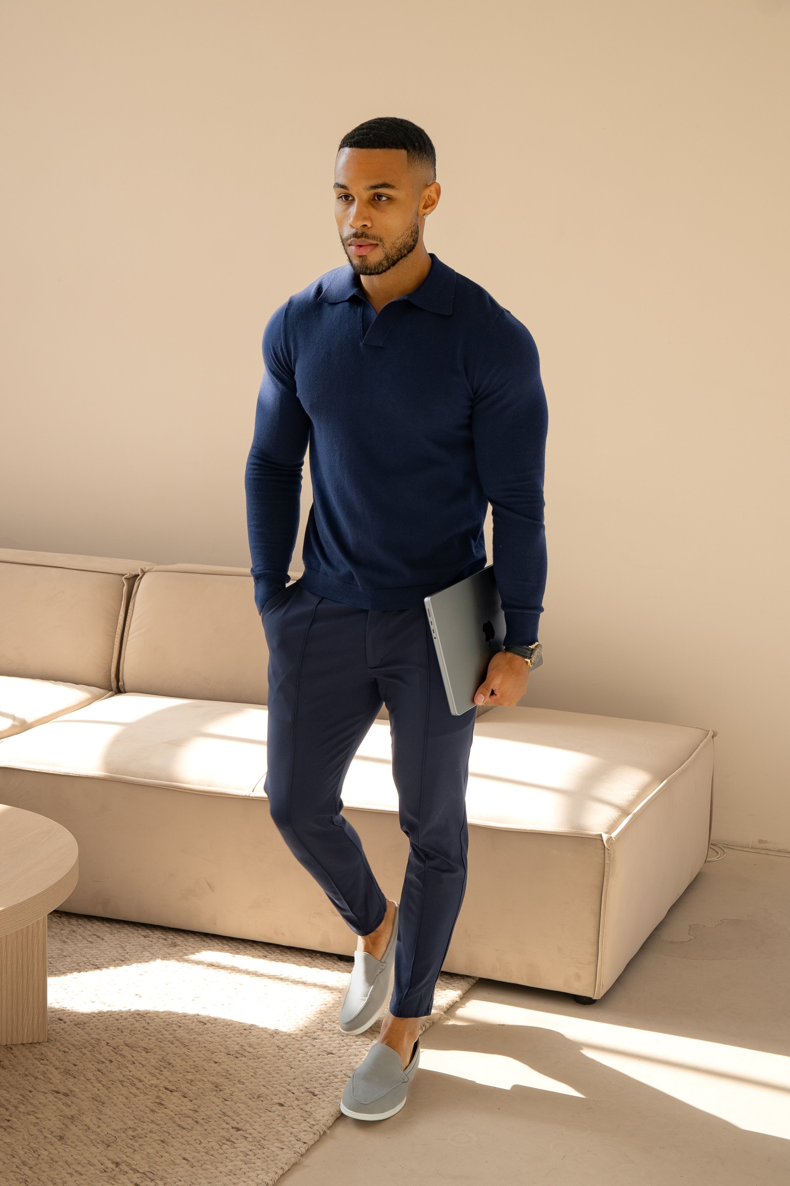 capone Luxe Broek - Marineblauw