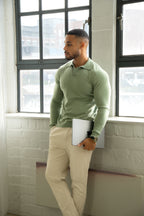 Polo a manica lunga Rockefeller - Khaki