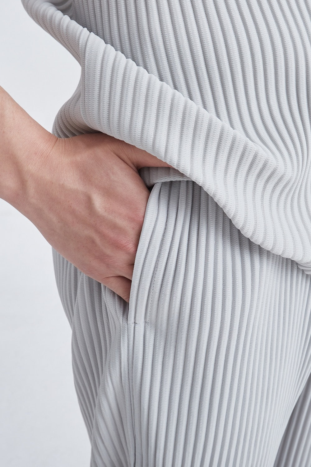 Geplooide broek - Lichtgrijs