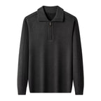 Elliot - Polo de manga larga de punto con cremallera en el cuello