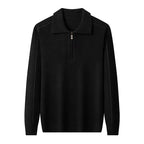 Elliot - Polo de manga larga de punto con cremallera en el cuello
