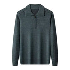 Elliot - Polo de manga larga de punto con cremallera en el cuello