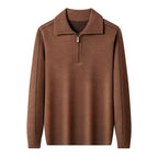 Elliot - Polo de manga larga de punto con cremallera en el cuello