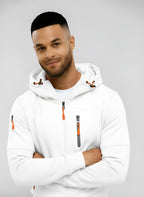 Chaqueta informal con capucha para hombre - Cortavientos ligero con cremallera para primavera y otoño al aire libre