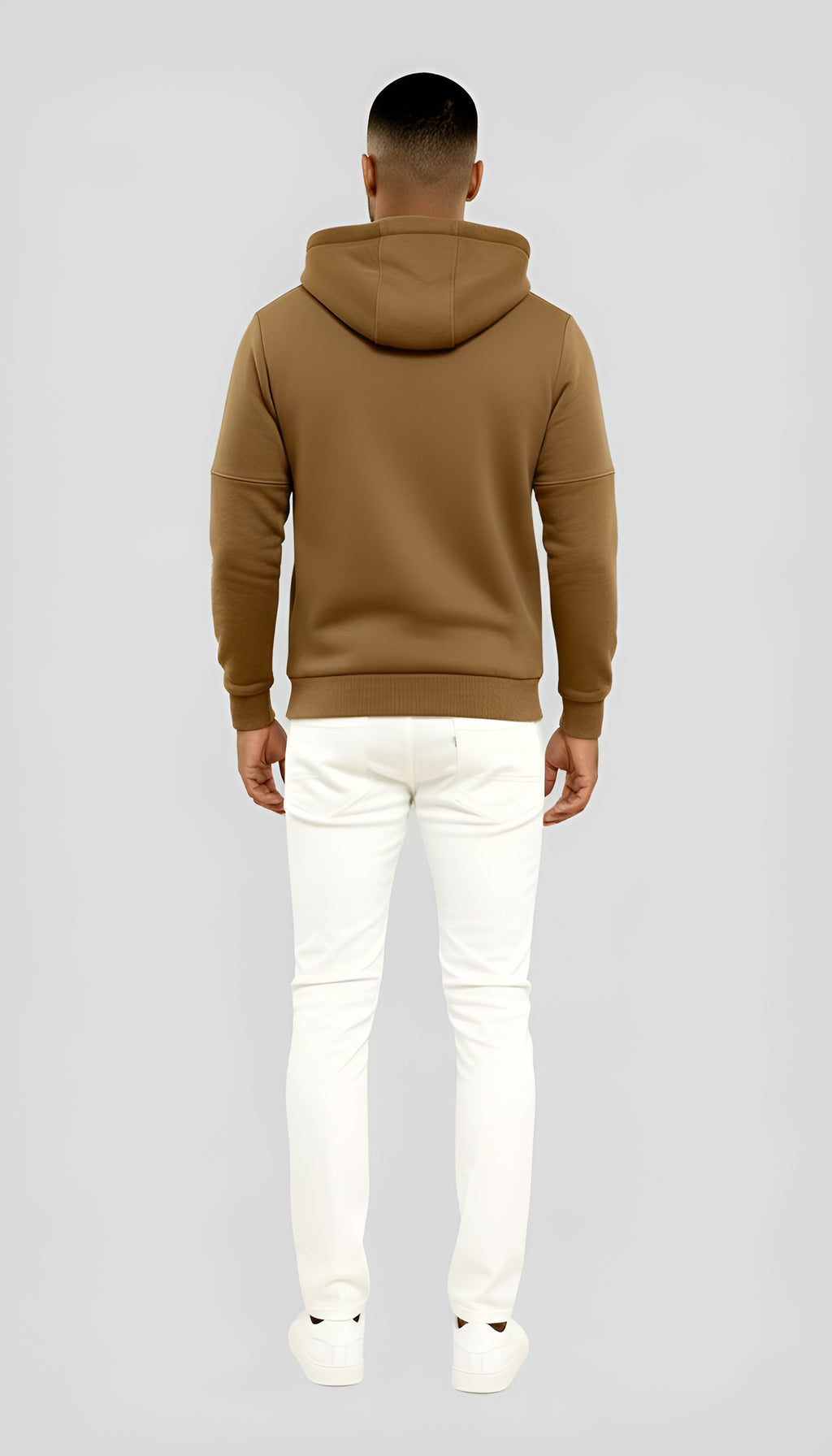 Chaqueta informal con capucha para hombre - Cortavientos ligero con cremallera para primavera y otoño al aire libre