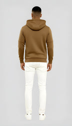 Chaqueta informal con capucha para hombre - Cortavientos ligero con cremallera para primavera y otoño al aire libre