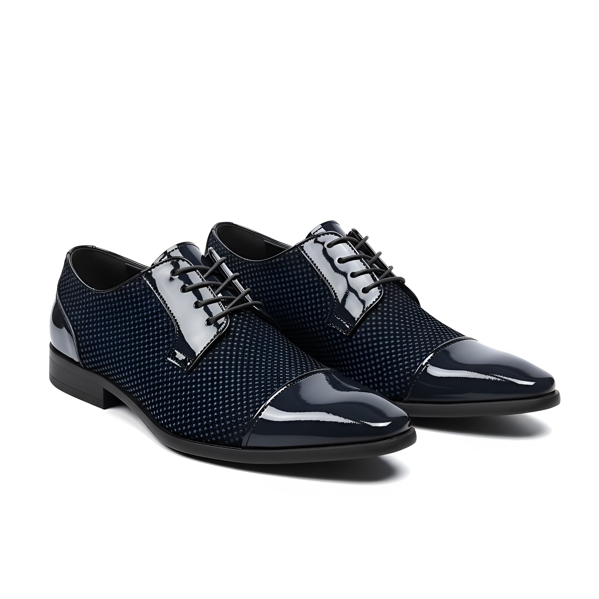 Chaussures habillées à lacets pour homme – Design à motifs avec bout cap brillant
