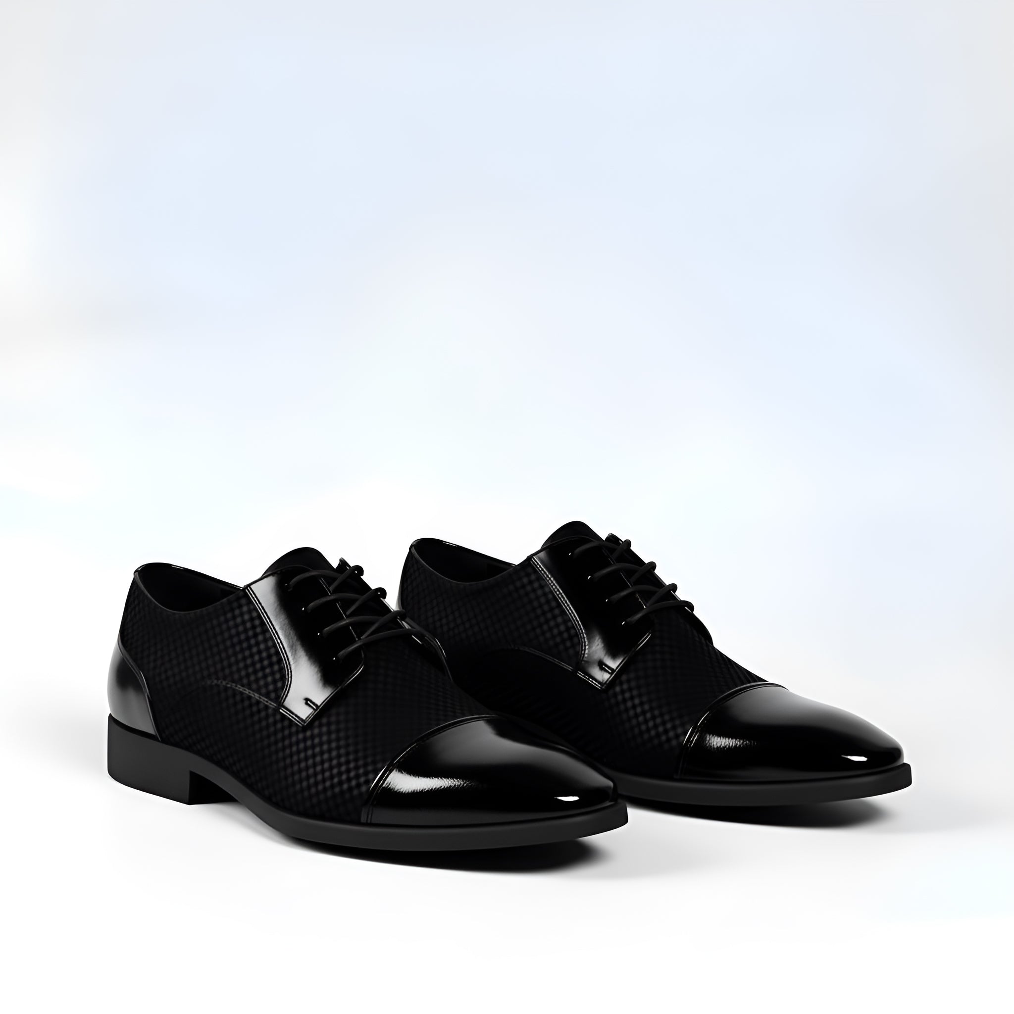 Chaussures habillées à lacets pour homme – Design à motifs avec bout cap brillant
