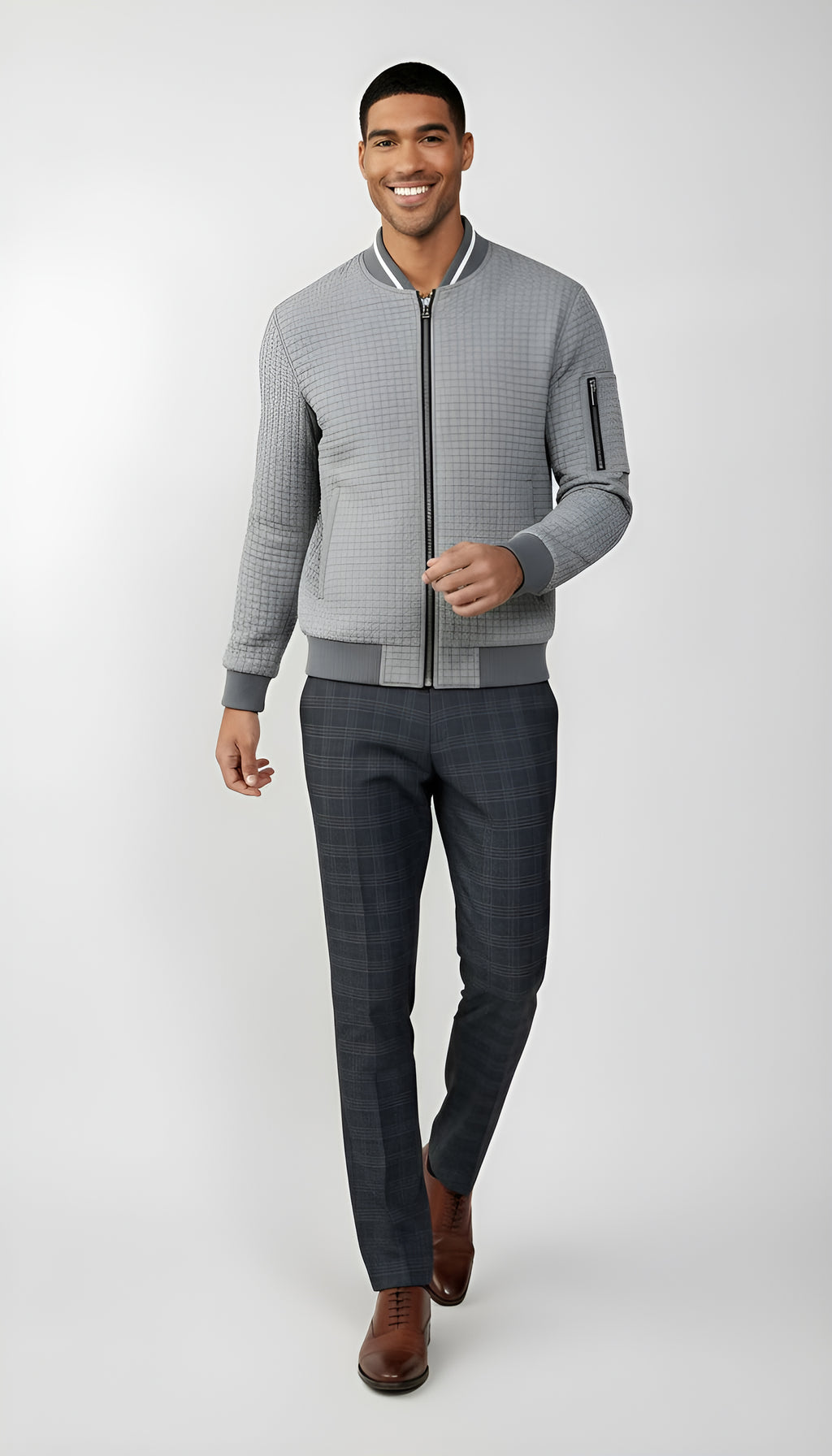 Herren Pullover mit halbem Reißverschluss und Zopfmuster - Weiche Baumwollmischung Warmer Pullover