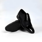 Zapatos de vestir con cordones para hombre – Diseño estampado con puntera brillante