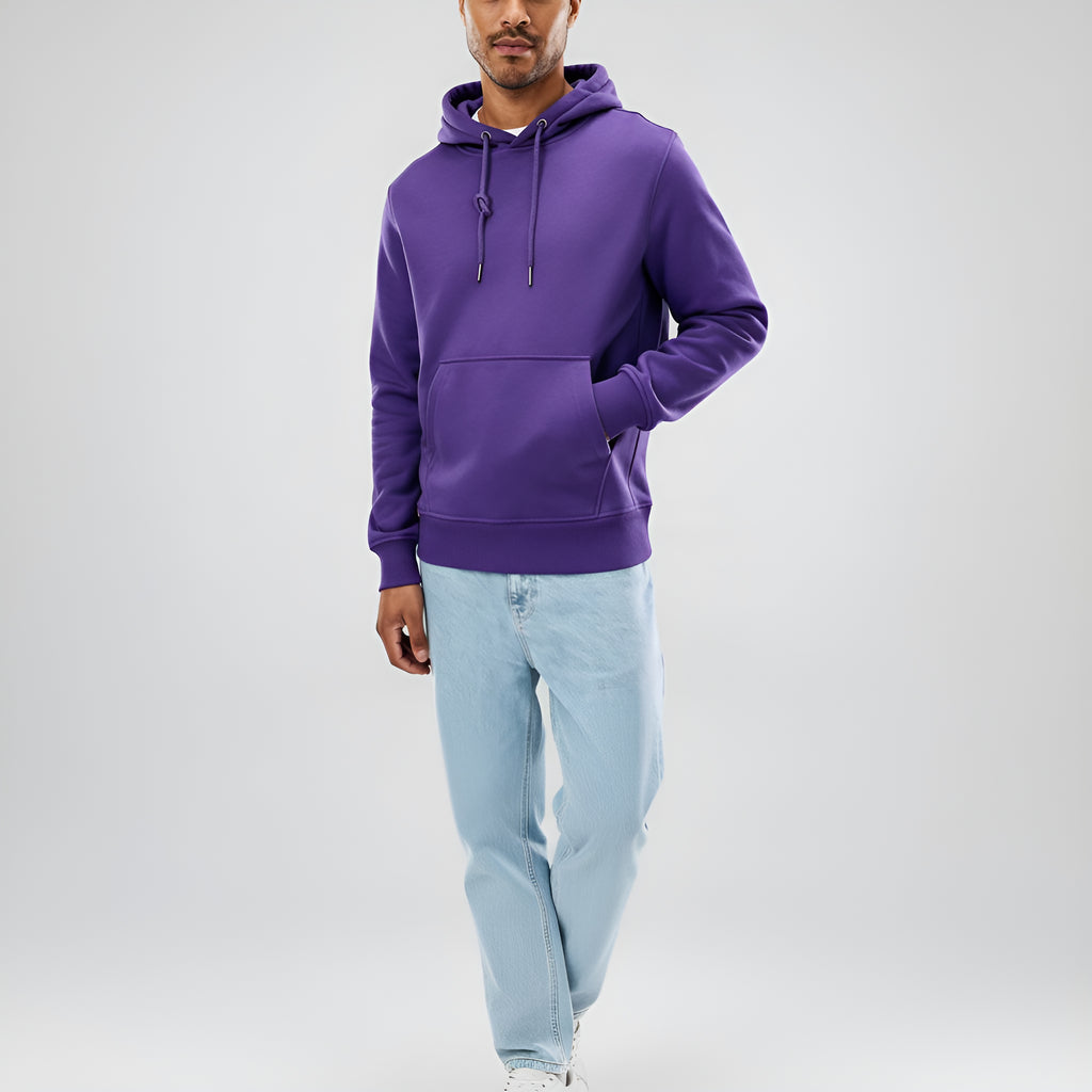 Herren-Hoodie – Pullover aus weicher Baumwollmischung mit verstellbarer Kapuze & Kängurutasche für täglichen Komfort