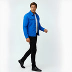 Chaqueta vaquera para hombre - Estilo vaquero clásico con botones en la parte delantera y bolsillos en el pecho para uso informal y elegante.