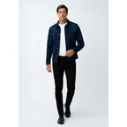Chaqueta vaquera para hombre - Estilo vaquero clásico con botones en la parte delantera y bolsillos en el pecho para uso informal y elegante.