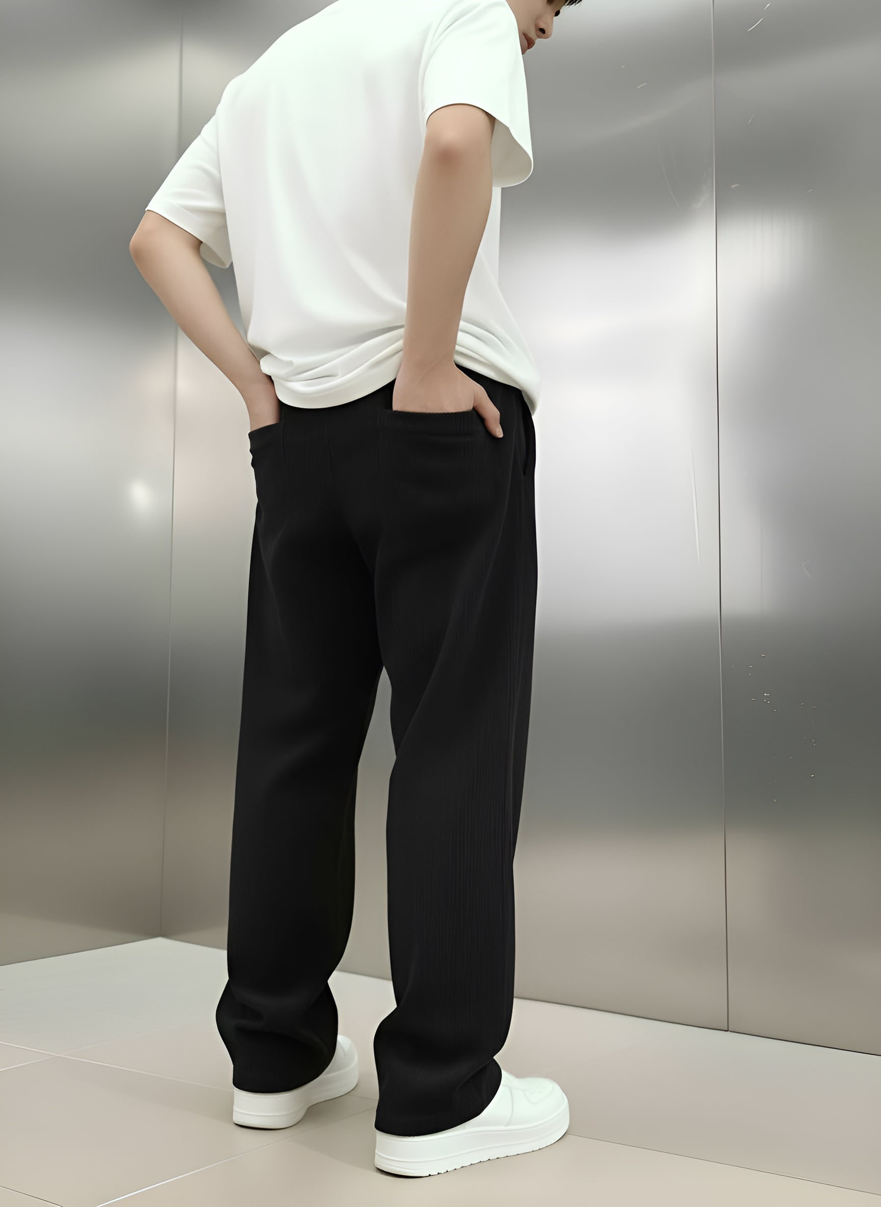 Pantalon côtelé pour homme - Pantalon large et droit pour un style moderne