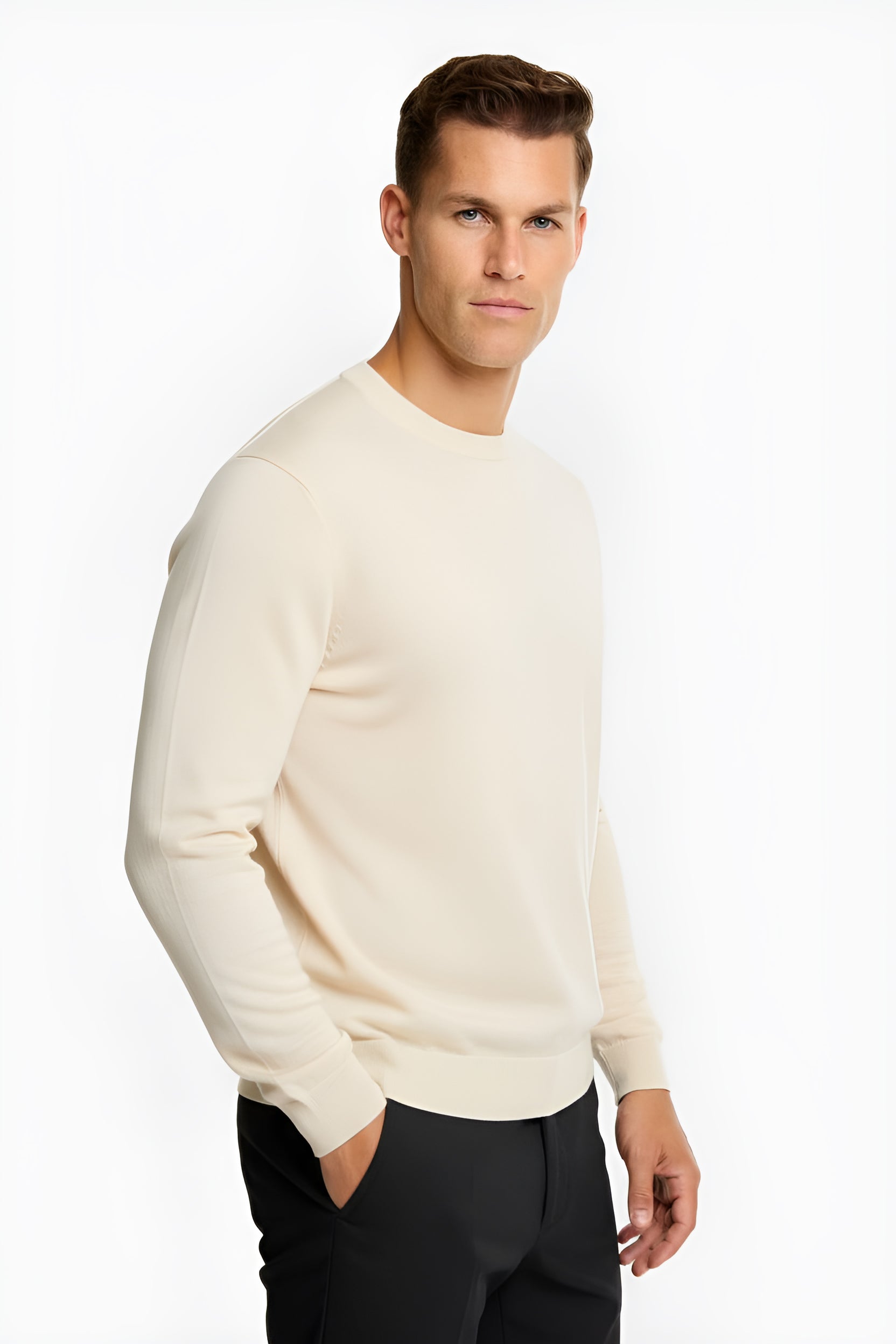 The Milano - Strickpullover für Herren , Klassischer taillierter Look