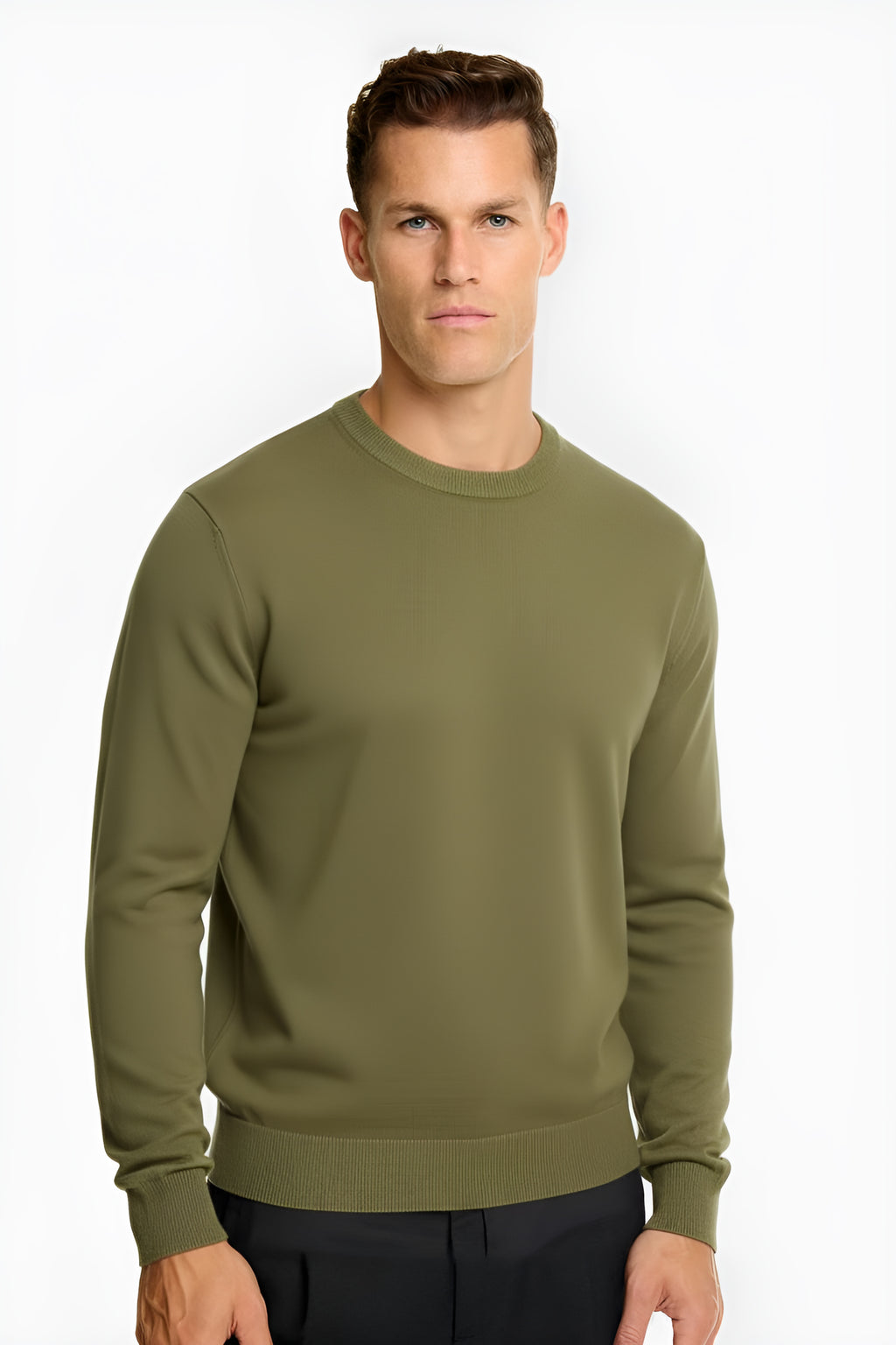 The Milano - Jersey de punto para hombre , Look clásico entallado