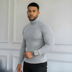 Clásico jersey de cuello alto para hombre - Suave, cálido y elegante.