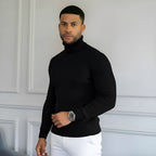 Clásico jersey de cuello alto para hombre - Suave, cálido y elegante.