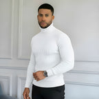 Clásico jersey de cuello alto para hombre - Suave, cálido y elegante.