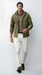 Leichte Herren-Kapuzenjacke - Windbreaker mit Reißverschluss für Freizeit und Outdoor-Kleidung