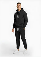 Conjunto de chándal para hombre – Sudadera con capucha y bolsillo canguro & pantalones jogger ajustados