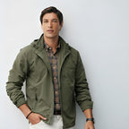 Leichte Herren-Kapuzenjacke - Windbreaker mit Reißverschluss für Freizeit und Outdoor-Kleidung