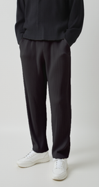 Geplooide broek - Zwart