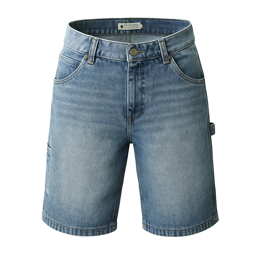 Korte spijkerbroek Carpenter - Blauw gewassen