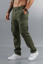 Cargo-Hose mit weitem Schnitt und Seitentaschen