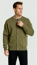 Cárdigan de punto para hombre - Esencial de capas con estilo y ajuste a medida
