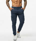 Cargo-Hose für Herren - Taille mit Kordelzug und elastischen Bündchen | Tapered Fit Utility-Hose mit mehreren Taschen