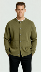 Cárdigan de punto para hombre - Esencial de capas con estilo y ajuste a medida